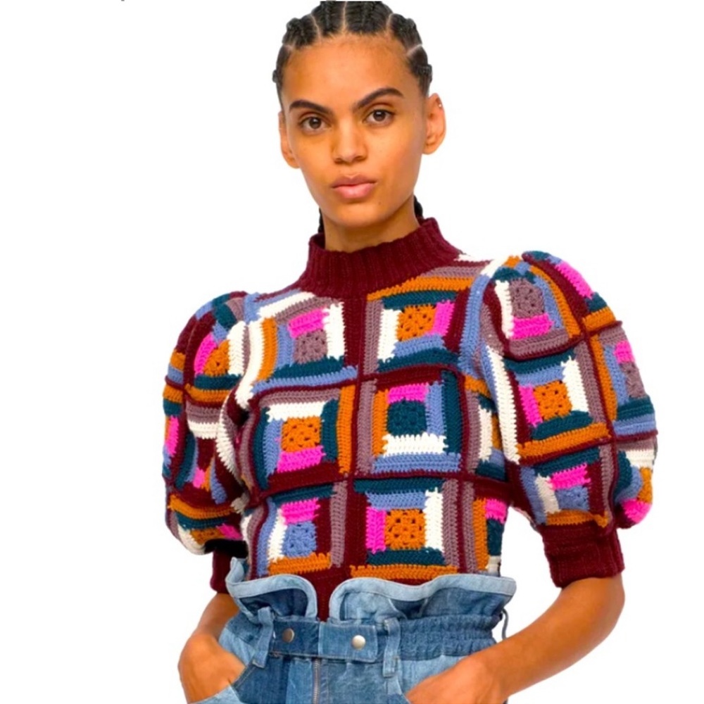Sea NY Camryn wool crochet 🧶 sweater M NWT